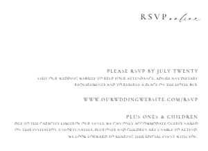 ELE-WHT-2-B2437 - ELLESMERE - WHITE - RSVP - 4" x 5.5": ELE-WHT-1-B2438 - ELLESMERE - WHITE - WEDDING INVITATION SUITE