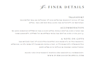 ELE-WHT-2-B2436 - ELLESMERE - WHITE - FINER DETAILS - 3.5" x 5": ELE-WHT-1-B2438 - ELLESMERE - WHITE - WEDDING INVITATION SUITE