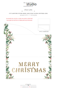 MER-WHT-14-B2449 - MERRIMENT CHRISTMS - WHITE - GIFT CERTIFICATE HOLDER - 11" x 17": MER-WHT-1-B1618 - MERRIMENT CHRISTMAS - WHITE - CHRISTMAS BOARDING PASS