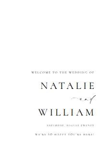 ELE-WHT-3-B2465 - ELLESMERE - WHITE - WELCOME SIGN - PORTRAIT - A1: ELE-WHT-3-B2465 - ELLESMERE - WHITE - WELCOME SIGN