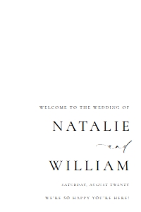 ELE-WHT-3-B2465 - ELLESMERE - WHITE - WELCOME SIGN - PORTRAIT - 24" x 36": ELE-WHT-3-B2465 - ELLESMERE - WHITE - WELCOME SIGN
