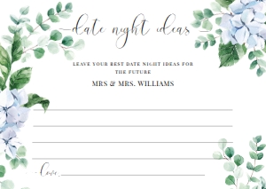 FER-BLU-10-B2470 - FERRAS BLOSSOM - BLUE - DATE NIGHT IDEAS GAME CARD - A6: FER-BLU-10-B2472 - FERRAS BLOSSOM - BLUE - BRIDAL SHOWER GAMES BUNDLE