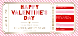 STR-PKR-14-B2523 - STRIPE - PINK RED - VALENTINE'S DAY CONCERT GIFT CERTIFICATE - DL: STR-PKR-14-B2523 - STRIPE - PINK RED - VALENTINE'S DAY CONCERT GIFT CERTIFICATE