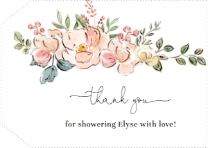 CAM-MTL-6-B724 - CAMBRIDGE FLORAL - MULTI - FAVOUR TAGS - 2.5" x 3.5": CAM-MTL-6-B724 - CAMBRIDGE FLORAL - MULTI - FAVOUR TAGS
