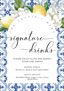MED-BLU-7-B2533 - THE MED - LEMONS - SIGNATURE COCKTAILS SIGN - ARCH - A4: MED-BLU-7-B2533 - THE MED - LEMONS - SIGNATURE COCKTAILS SIGN - ARCH