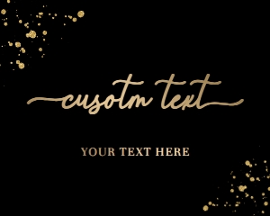 PAN-BLG-7-B1537 - PAINTLY - BLACK GOLD - CUSTOM TEXT SIGN - LANDSCAPE - 8" x 10": PAN-BLG-7-B1537 - PAINTLY - BLACK GOLD - CUSTOM TEXT SIGN