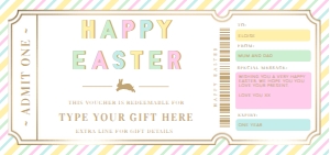 STR-PMT-14-B2610 - STRIPE - PASTEL MULTI - EASTER GIFT CERTIFICATE - DL: STR-PMT-14-B2610 - STRIPE - PASTEL MULTI - EASTER GIFT CERTIFICATE