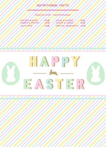 STR-PMT-6-B2613 - STRIPE - PASTEL MULTI - EASTER CHOCOLATE WRAPPER - 9cm x 12.5cm: STR-PMT-6-B2613 - STRIPE - PASTEL MULTI - EASTER CHOCOLATE WRAPPER