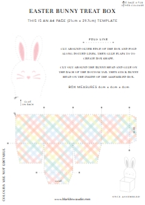 GIN-MLT-6-B2620 - GINGHAM - MULTI - EASTER BUNNY HEAD BOX - A4: GIN-MLT-6-B2620 - GINGHAM - MULTI - EASTER BUNNY HEAD BOX