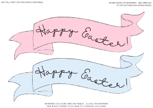 EAS-MLT-14-B2623 - EASTER - MULTI - HAPPY EASTER BANNER - A4: EAS-MLT-14-B2623 - EASTER - MULTI - HAPPY EASTER BANNER