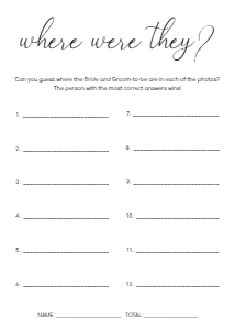 QSC-WHT-10-B2083 - QUINN SCRIPT - WHITE - WHERE WERE THEY PHOTO GAME - 5" x 7": QSC-WHT-10-B2083 - QUINN SCRIPT - WHITE - WHERE WERE THEY PHOTO GAME