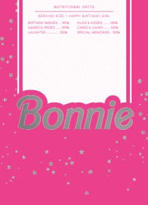 BAR-HPK-6-B2648 - BARBIE PARTY - HOT PINK SILVER - CHOCOLATE WRAPPER - 9cm x 12cm: BAR-HPK-6-B2648 - BARBIE PARTY - HOT PINK SILVER - CHOCOLATE WRAPPER