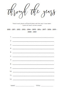 LUC-WHT-10-B1625 - LUCAS SCRIPT - WHITE - THROUGH THE YEARS PHOTO GAME - 5" x 7": LUC-WHT-10-B1625 - LUCAS SCRIPT - WHITE - THROUGH THE YEARS PHOTO GAME