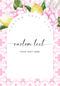 MED-PNK-7-B1753 - THE MED - PINK LEMONS - CUSTOM TEXT SIGN - ARCH - A4: MED-PNK-7-B1753 - THE MED - PINK LEMONS - CUSTOM TEXT SIGN - ARCH