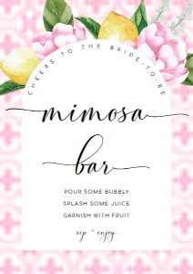 MED-PNK-7-B2667 - THE MED - PINK LEMONS - MIMOSA BAR SIGN - ARCH - A4: MED-PNK-7-B2667 - THE MED - PINK LEMONS - MIMOSA BAR SIGN - ARCH