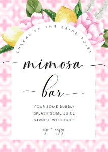 MED-PNK-7-B2667 - THE MED - PINK LEMONS - MIMOSA BAR SIGN - ARCH - 5" x 7": MED-PNK-7-B2667 - THE MED - PINK LEMONS - MIMOSA BAR SIGN - ARCH