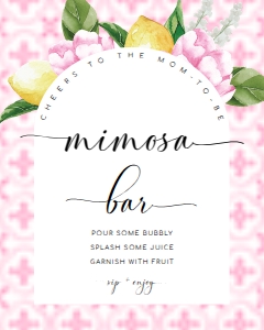 MED-PNK-7-B2667 - THE MED - PINK LEMONS - MIMOSA BAR SIGN - ARCH - 8" x 10": MED-PNK-7-B2667 - THE MED - PINK LEMONS - MIMOSA BAR SIGN - ARCH