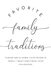 QSC-WHT-10-B2458 - QUINN SCRIPT - WHITE - FAMILY TRADITIONS GAME SIGN - 5" x 7": QSC-WHT-10-B2458 - QUINN SCRIPT - WHITE - FAMILY TRADITIONS GAME