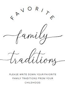 QSC-WHT-10-B2458 - QUINN SCRIPT - WHITE - FAMILY TRADITIONS GAME SIGN - A4: QSC-WHT-10-B2458 - QUINN SCRIPT - WHITE - FAMILY TRADITIONS GAME