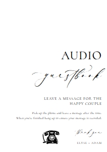 ELE-WHT-7-B2799B - ELLESMERE - WHITE - AUDIO GUESTBOOK SIGN - A4: ELE-WHT-7-B2799B - ELLESMERE - WHITE - AUDIO GUESTBOOK SIGN