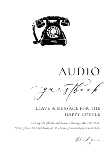 ELE-WHT-7-B2799 - ELLESMERE - WHITE - AUDIO GUESTBOOK SIGN - A4: ELE-WHT-7-B2799 - ELLESMERE - WHITE - AUDIO GUESTBOOK SIGN
