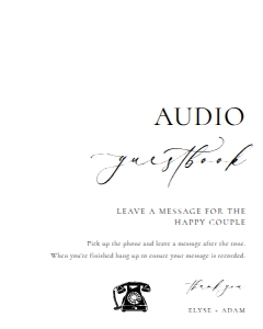 ELE-WHT-7-B2799B - ELLESMERE - WHITE - AUDIO GUESTBOOK SIGN - 8" x 10": ELE-WHT-7-B2799B - ELLESMERE - WHITE - AUDIO GUESTBOOK SIGN