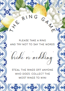 MED-BLU-10-B2819 - THE MED - LEMONS - THE RING GAME SIGN - ARCH - 5" x 7": MED-BLU-10-B2819 - THE MED - LEMONS - THE RING GAME SIGN - ARCH
