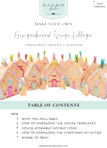 PRINTABLE ADVENT CALENDAR - GINGERBREAD HOUSE - ASSEMBLY INSTRUCTIONS: GBH-MLT-23-B2747 - GINGERBREAD HOUSE - MULTI - CHRISTMAS ADVENT CALENDAR