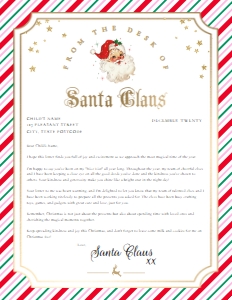 STR-PMT-24-B2816 - STRIPE - PINK MULTI - LETTER FROM SANTA - 8.5" x 11": STR-PMT-24-B2816 - STRIPE - PINK MULTI - LETTER FROM SANTA