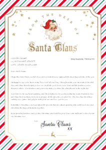 STR-PMT-24-B2816 - STRIPE - PINK MULTI - LETTER FROM SANTA - A4: STR-PMT-24-B2816 - STRIPE - PINK MULTI - LETTER FROM SANTA
