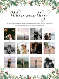 MER-WHT-10-B2320 - MERRIMENT - WHITE - WHERE WERE THEY PHOTO GAME POSTER - 18" x 24": MER-WHT-10-B2320 - MERRIMENT - WHITE - WHERE WERE THEY PHOTO GAME POSTER