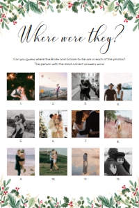 MER-WHT-10-B2320 - MERRIMENT - WHITE - WHERE WERE THEY PHOTO GAME POSTER - 24" x 36": MER-WHT-10-B2320 - MERRIMENT - WHITE - WHERE WERE THEY PHOTO GAME POSTER