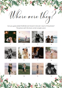 MER-WHT-10-B2320 - MERRIMENT - WHITE - WHERE WERE THEY PHOTO GAME POSTER - A1: MER-WHT-10-B2320 - MERRIMENT - WHITE - WHERE WERE THEY PHOTO GAME POSTER