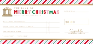 STR-PMT-14-B2850 - STRIPE - PINK MULTI - CHRISTMAS CHEQUE CERTIFICATE - DL: STR-PMT-14-B2850 - STRIPE - PINK MULTI - CHRISTMAS CHEQUE CERTIFICATE