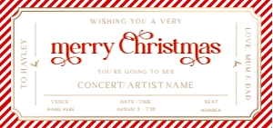 STR-RDG-14-B2860 - STRIPE - RED GOLD - CHRISTMAS CONCERT GIFT VOUCHER - DL: STR-RDG-14-B2860 - STRIPE - RED GOLD - CHRISTMAS CONCERT GIFT VOUCHER