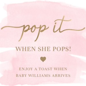 WAT-PNK-6-B2081 - WATERCOLOUR PINK - GOLD - POP IT TAG - 3" x 3": WAT-PNK-6-B2081 - WATERCOLOUR PINK - GOLD - POP IT TAG