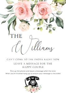 DAR-PNK-7-B2940 - DARCY FLORAL - PINK - AUDIO GUEST BOOK SIGN - A4: DAR-PNK-7-B2940 - DARCY FLORAL - PINK - AUDIO GUEST BOOK SIGN