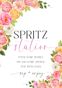 POM-WHT-7-B2945 - POMELO - WHITE - SPRITZ STATION SIGN - A4: POM-WHT-7-B2945 - POMELO - WHITE - SPRITZ STATION SIGN