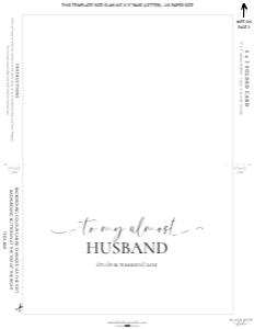 BRI-WHT-8-B2960 - BRIDIE - WHITE - ALMOST HUSBAND WIFE WEDDING DAY CARD - LETTER: BRI-WHT-8-B2960 - BRIDIE - WHITE - ALMOST HUSBAND WIFE WEDDING DAY CARD