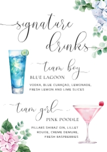 FER-PNB-7-B2965 - FERRAS - PINK BLUE - SIGNATURE DRINKS SIGN - A4: FER-PNB-7-B2965 - FERRAS - PINK BLUE - SIGNATURE DRINKS SIGN