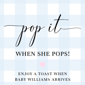 GIN-BLU-6-B2829 - GINGHAM - BLUE - POP IT FAVOUR BOTTLE LABEL - 2.5" x 2.5": GIN-BLU-6-B2829 - GINGHAM - BLUE - POP IT FAVOURS