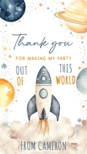SPA-WHT-6-B2982 - SPACE - WHITE - THANK YOU TAG - 2" x 3.5": SPA-WHT-6-B2982 - SPACE - WHITE - THANK YOU TAG