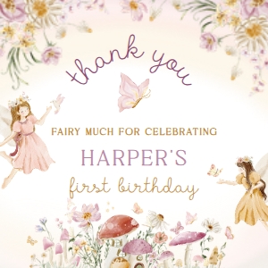FAR-MLT-6-B2978 - FAIRY - MULTI - THANK YOU TAG - 2" x 2": FAR-MLT-6-B2978 - FAIRY - MULTI - THANK YOU TAG