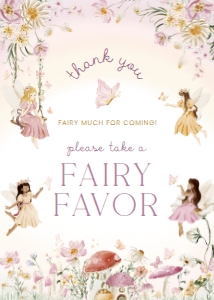 FAR-MLT-7-B3000 - FAIRY - MULTI - FAVOURS SIGN - 5" x 7": FAR-MLT-7-B3000 - FAIRY - MULTI - FAVOURS SIGN