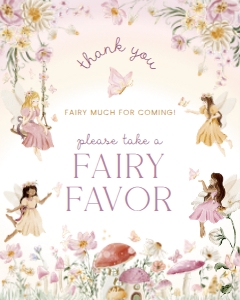 FAR-MLT-7-B3000 - FAIRY - MULTI - FAVOURS SIGN - 8" x 10": FAR-MLT-7-B3000 - FAIRY - MULTI - FAVOURS SIGN