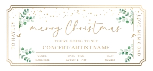 FER-GRE-14-B3010 - FERRAS - GREEN - CHRISTMAS CONCERT GIFT CERTIFICATE - DL: FER-GRE-14-B3010 - FERRAS - GREEN - CHRISTMAS CONCERT GIFT CERTIFICATE