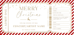 STR-RDW-14-B3012 - STRIPE - RED WHITE - CHRISTMAS CONCERT GIFT CERTIFICATE - DL: STR-RDW-14-B3012 - STRIPE - RED WHITE - CHRISTMAS CONCERT GIFT CERTIFICATE