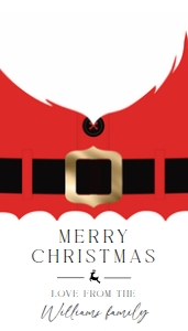 SAN-RED-6-B1257 - SANTA - RED - CHRISTMAS GIFT TAG - 2" x 3.5": SAN-RED-6-B1257 - SANTA - RED - CHRISTMAS FAVOUR TAG