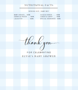 GIN-BLU-6-B3042 - GINGHAM - BLUE - CHOCOLATE WRAPPER - 5.25" x 6": GIN-BLU-6-B3042 - GINGHAM - BLUE - CHOCOLATE WRAPPER