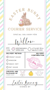 EAS-MLT-6-B3059 - EASTER - MULTI - SPECIAL DELIVERY TAG - 5cm x 9cm: EAS-MLT-6-B3059 - EASTER - MULTI - SPECIAL DELIVERY TAG